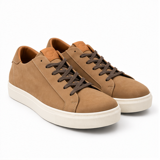 Deportivo Amaretto miel hombre vista tres cuartos fondo blanco