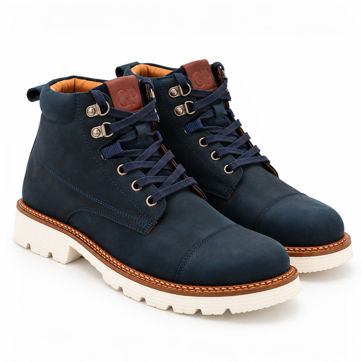 Bota Nevada Azul Germán Patiño - vista tres cuartos