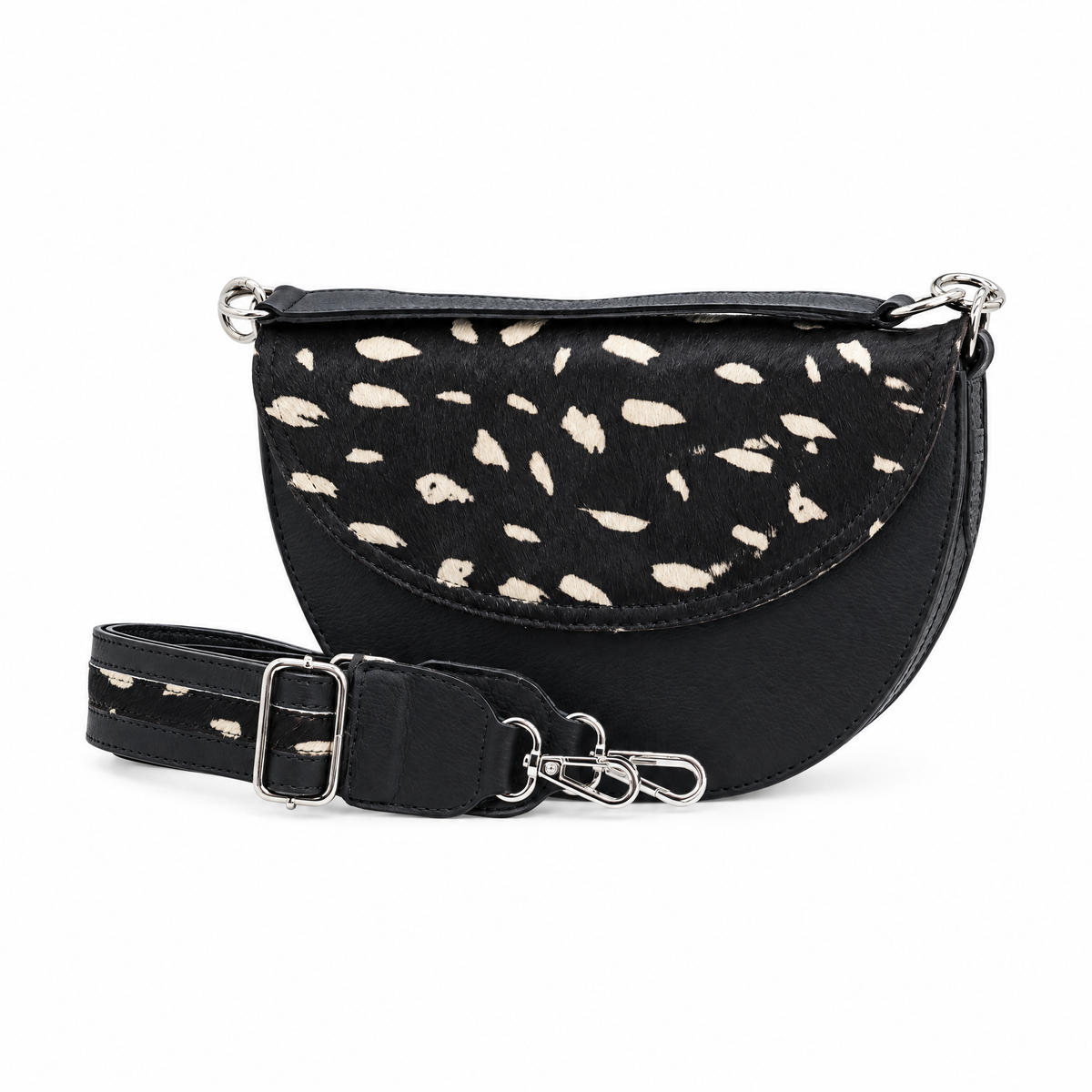 Carriel Media Luna Bambi negro - vista frontal